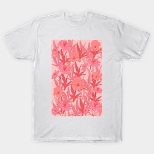 Pink flower pattern T-Shirt